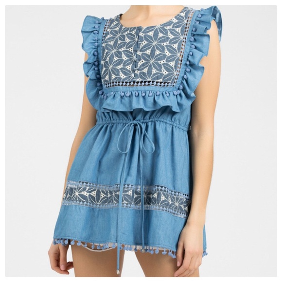 Savannah Chambray Boho Tunic - Picture 7 of 9